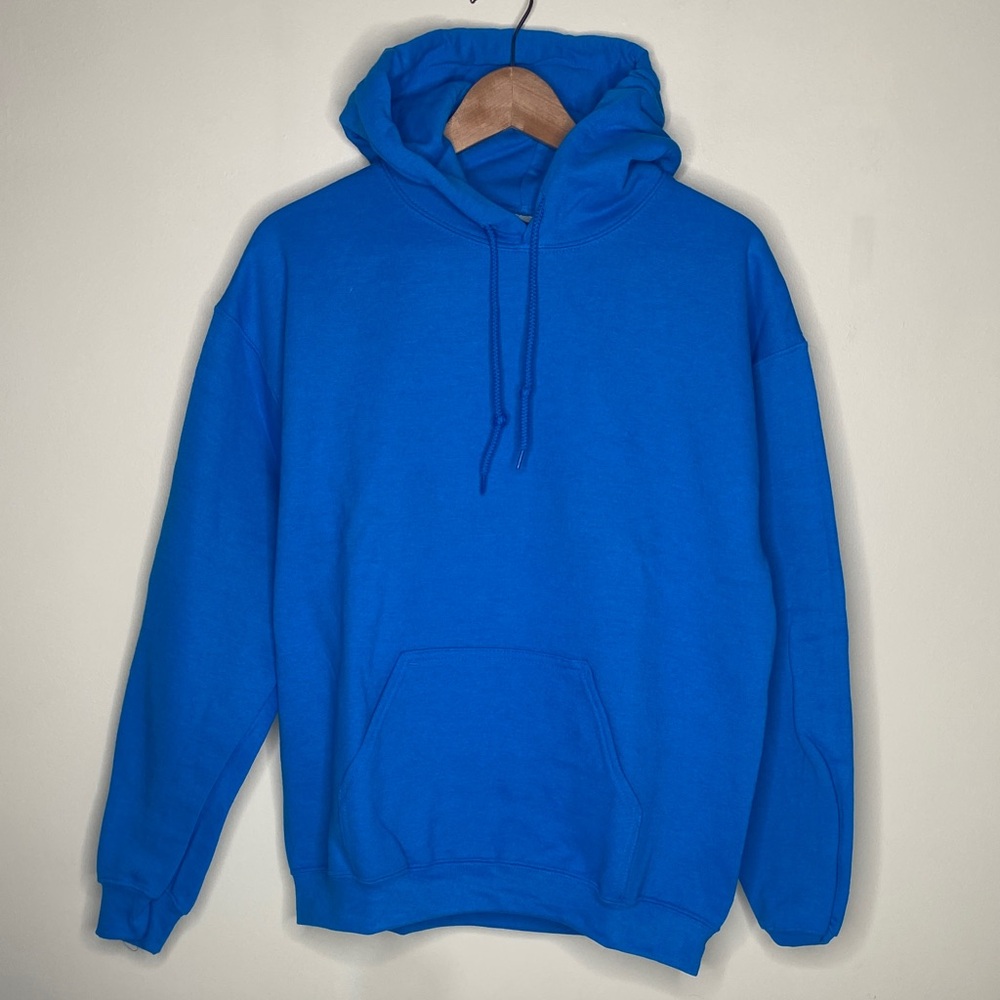 Gildan Vibrant Blue Men's Hoodie NEW